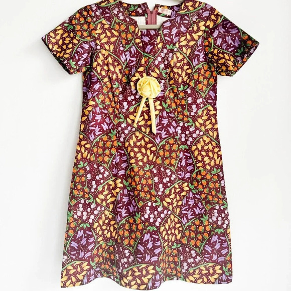 Vintage Adela's Dress Shop Fruit Print Fun Mini Short  Dress S - Picture 7 of 9